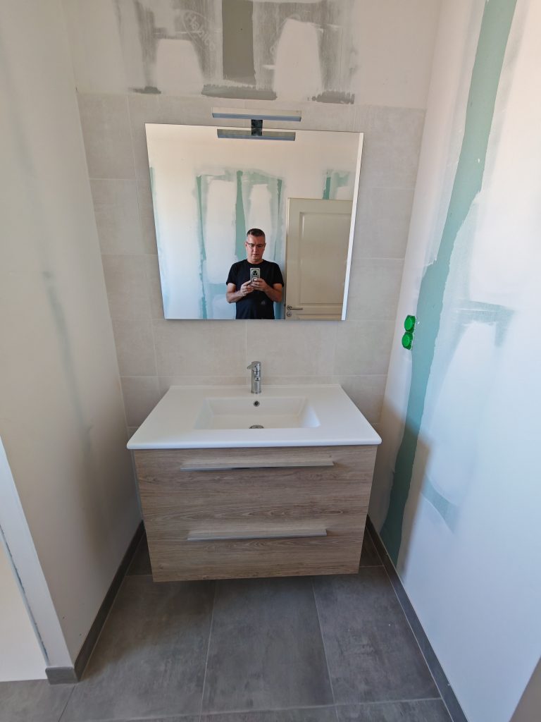 installation meuble lavabo salle deau echillais 17620